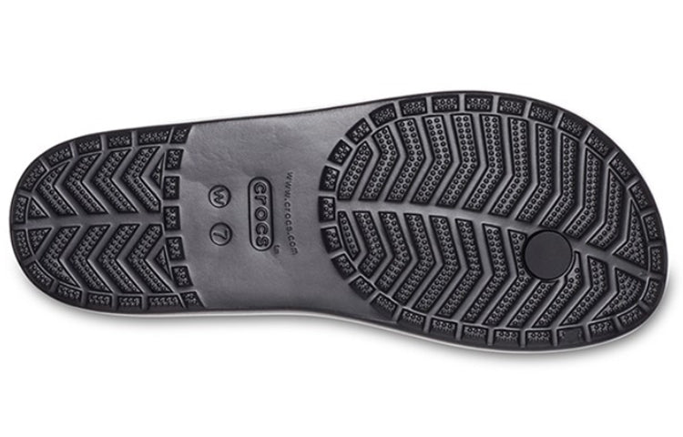 (WMNS) Crocs Crocband Flowers Flip-Flops Black 206101-0FF