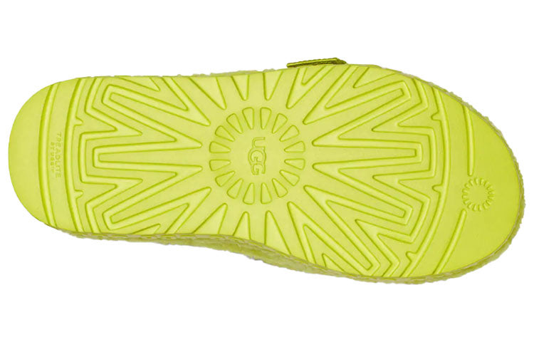 (WMNS) UGG Fluffita Thick Sole Yellow Slippers 1113475-SLFR