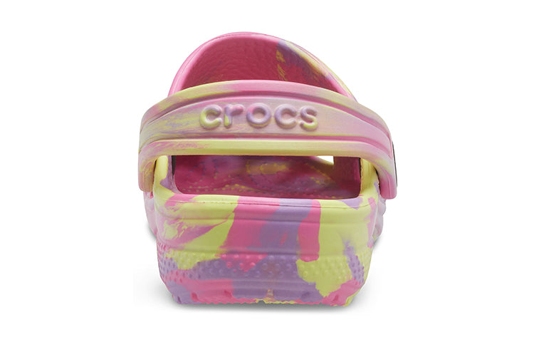 (GS) Crocs Classic Marbled Clogs 'Pink Yellow' 207002-6SO