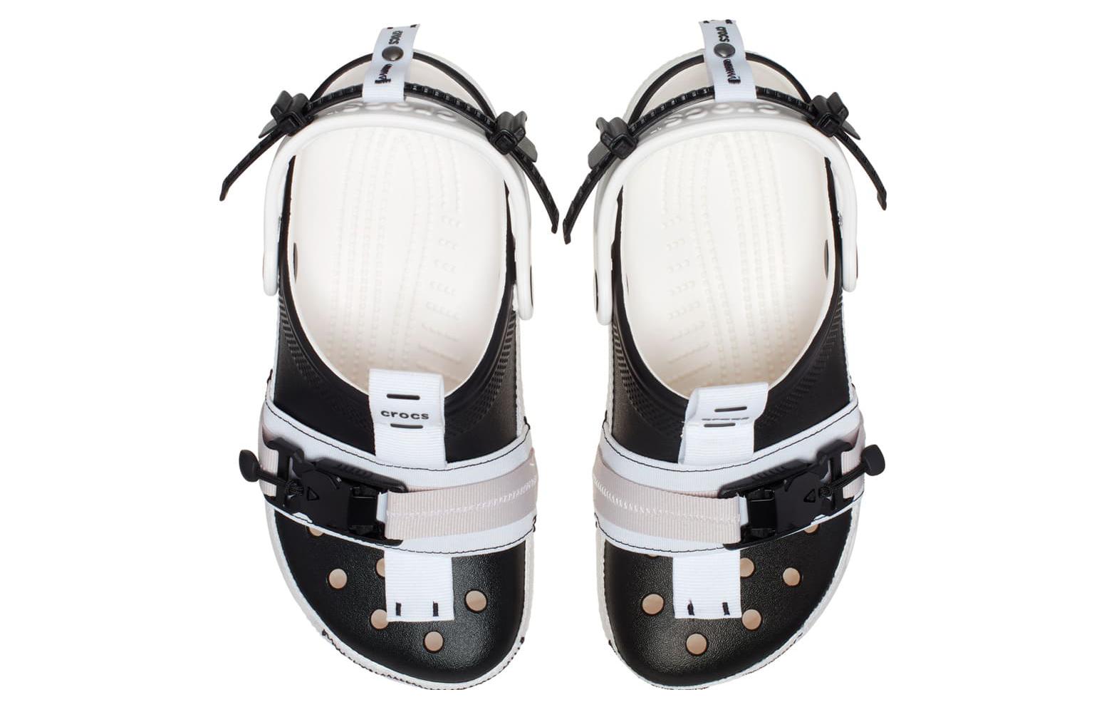 Crocs Classic Zip Tie Buckle Clogs 'Black White' 208127-066