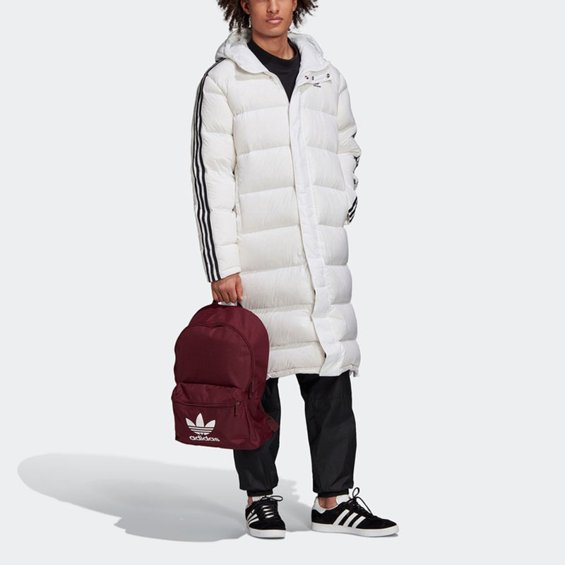 adidas originals Long Down Jkt Stay Warm Sports hooded Down Jacket White FL0008