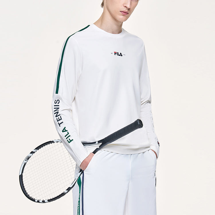 FILA Athletics Tennis Sports Round Neck Long Sleeves White A11M113201F-WT
