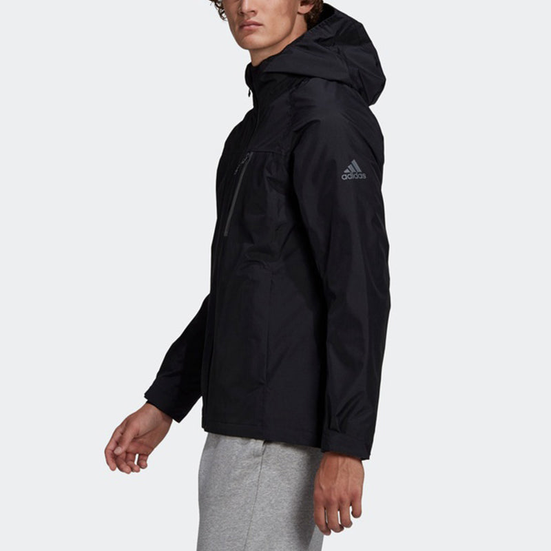 adidas 3 in 1 Wp Jkt Outdoor Sports Hooded Jacket Black GF0019