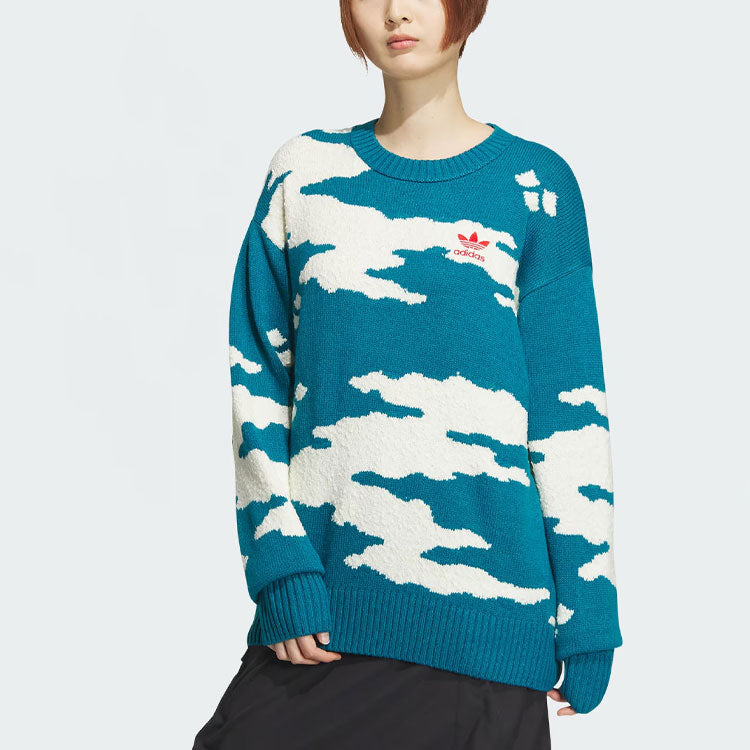 adidas Originals Sweater Asia Sizing 'Blue White' JE9189
