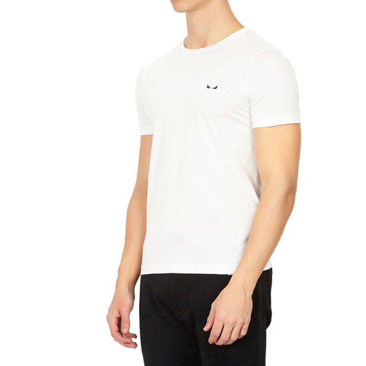 Men's FENDI Round Neck Pattern Short Sleeve White FY0938A4SDF0QA0