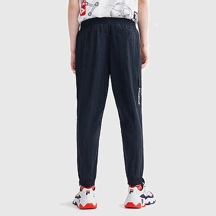 FILA Logo Side Woven Sports Pants Blue F11M028823F-NV