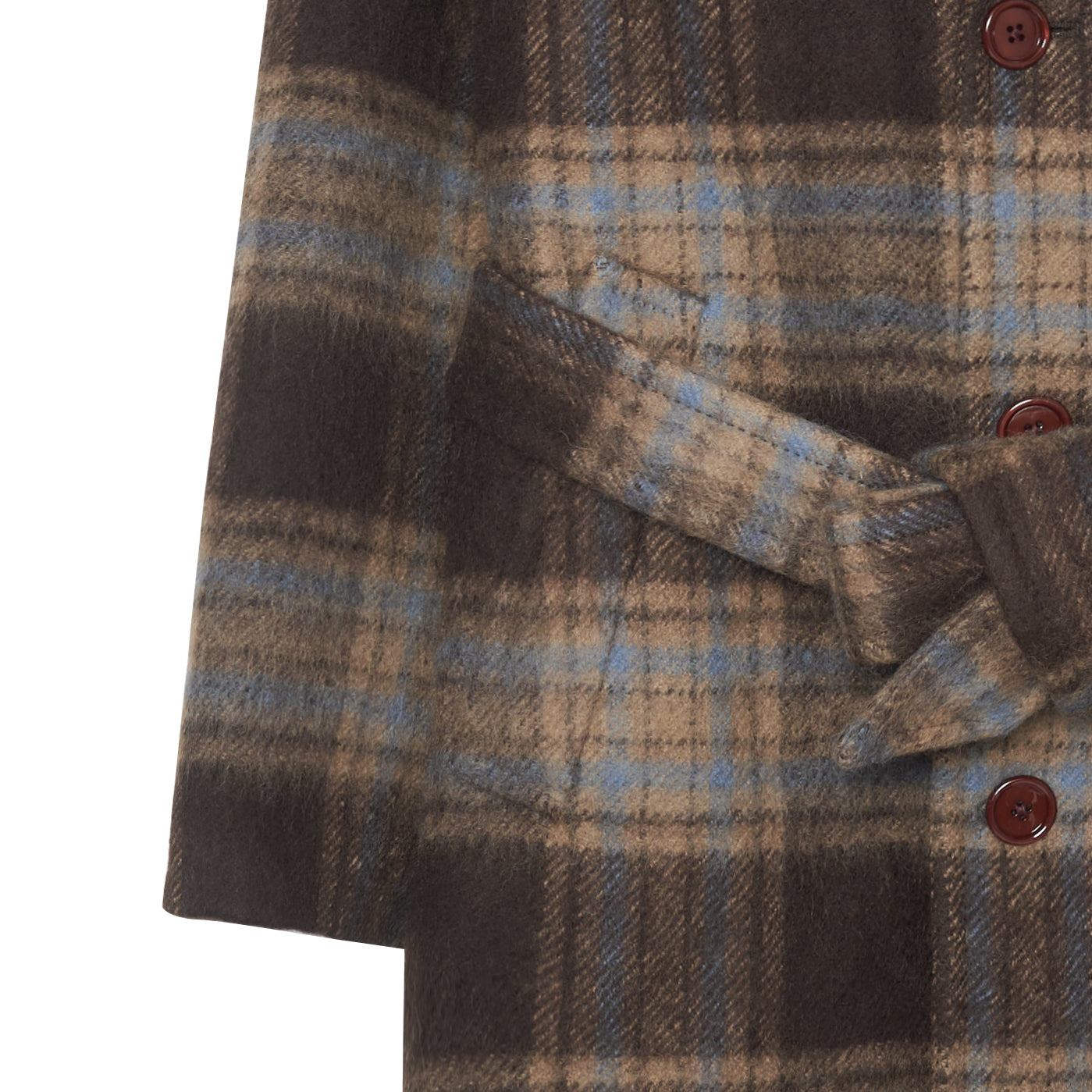 Gucci Check Wool Coat With Gucci Label 'Beige Brown' 664710-ZAG9O-2006