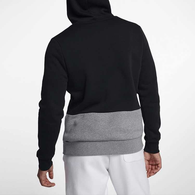 Men's Air Jordan Logo Printing Colorblock Fleece Lined Black 942776-010