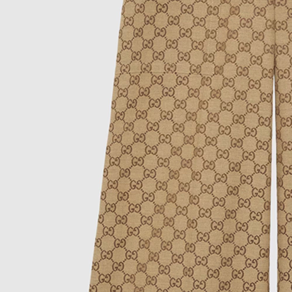 (WMNS) Gucci GG Canvas Trousers 'Camel Ebony' 774893-ZAF4S-2580