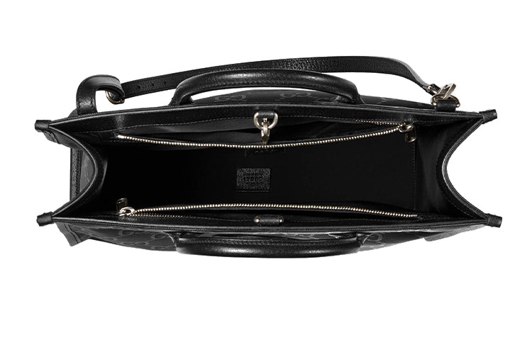 Gucci Off The Grid OTG Environmental Friendly Series Logo Leather Logo Nylon Large Capacity handbag Black 630355-H9HAN-1000