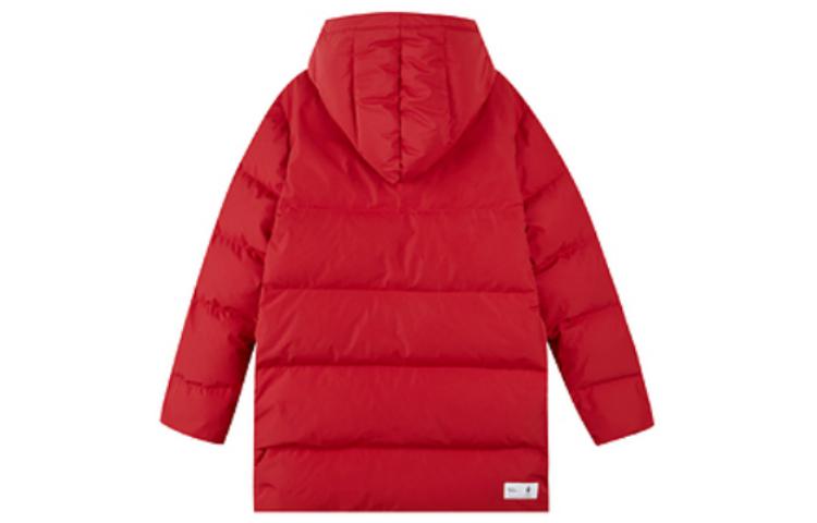 (WMNS) Skechers Graphic Hooded Down Jacket 'Red Black' L422W091