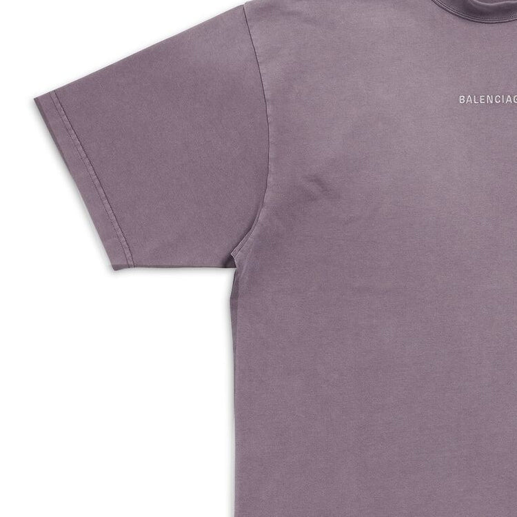 Balenciaga Back T-shirt Medium Fit 'Purple Grey' 764235TPVK15500