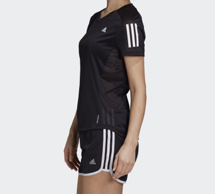 (WMNS) adidas Own The Run Tee Black FS9830