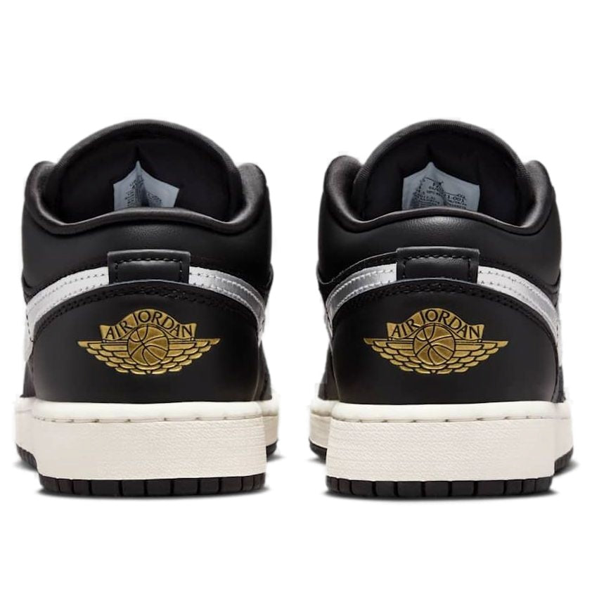(GS) Air Jordan 1 Low SE 'Black Silver Sail Gold' FZ3921-001
