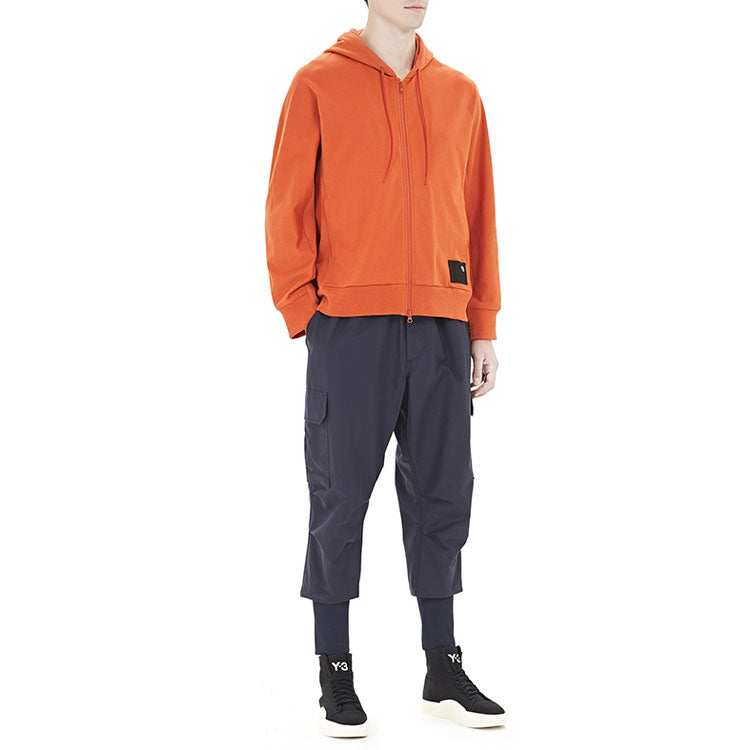 Men's Y-3 Solid Color Casual Hooded Drawstring Orange FJ0439
