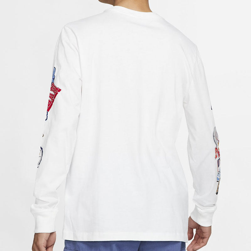 Air Jordan Printing Casual Sports Long Sleeves White CV3408-100