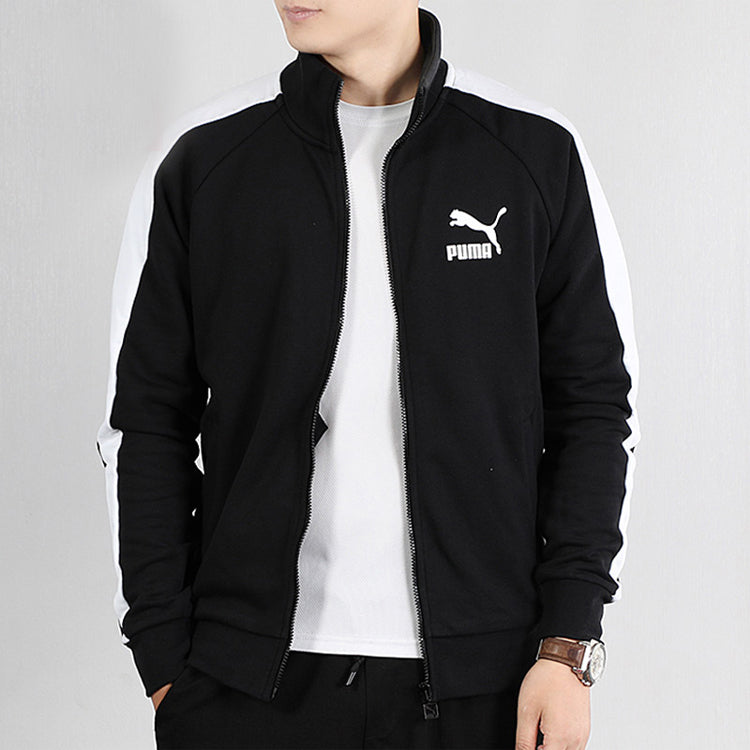 PUMA Iconic Minimalistic Casual Stand Collar Jacket Black 595976-01
