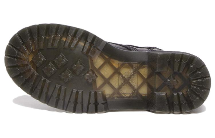 Dr.Martens 1460 Buckle Pull Up Leather Lace Up Boots 'Black Silver' 31033001