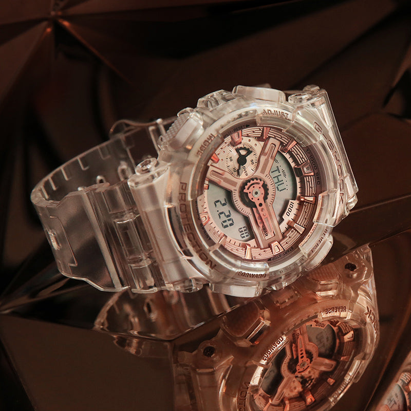 CASIO G-Shock Analog-Digital 'White' GA-110LS-7A&GMA-S110SR-7A