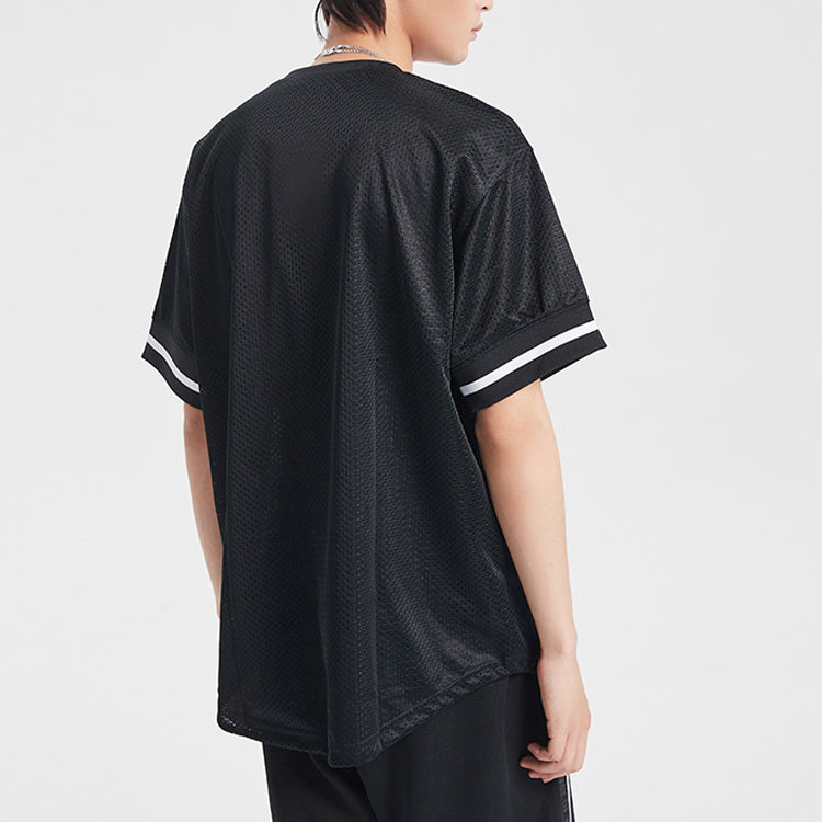 Li-Ning Wade Series Printing Breathable Loose Short Sleeve Black AHSQ189-1