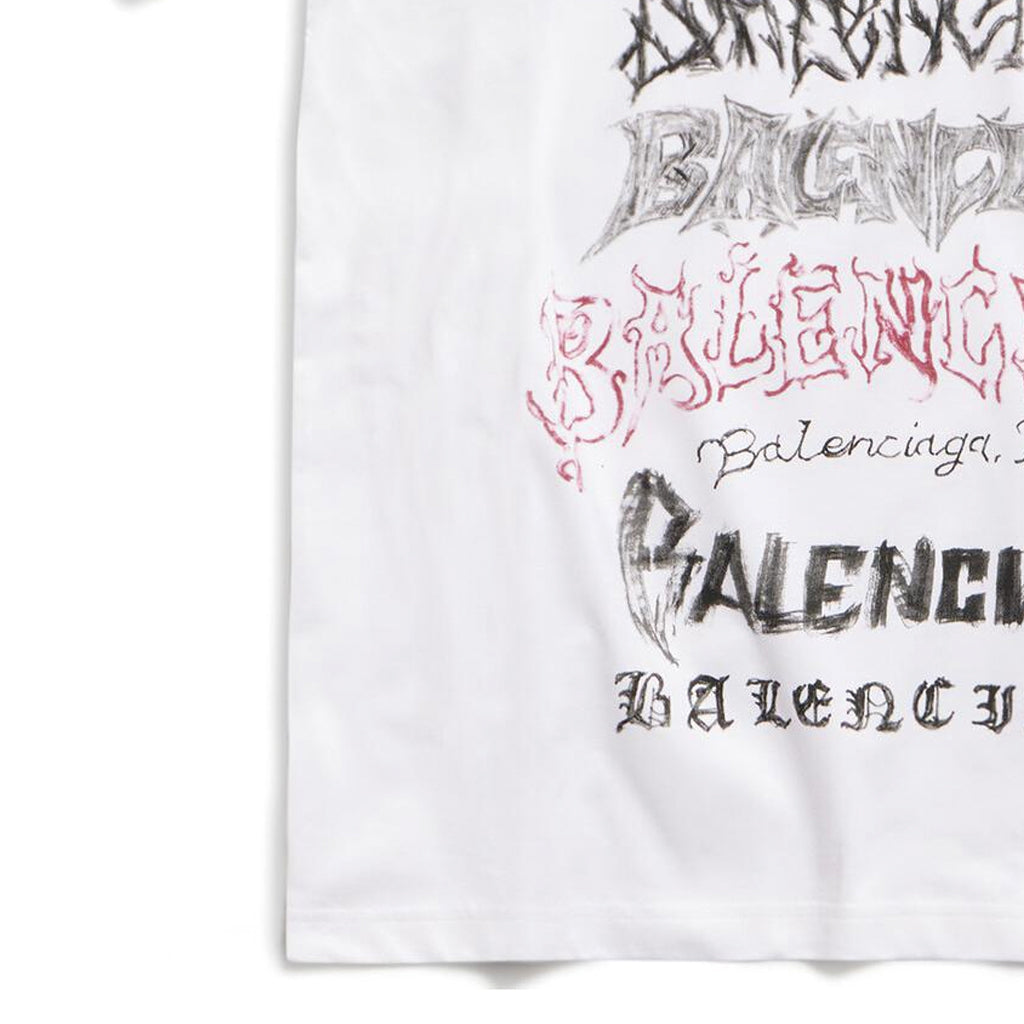 Balenciaga Diy Metal T-shirt 'White Black Red' 641675TPVO29065