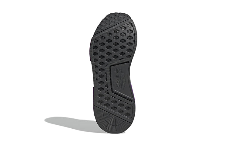 (GS) adidas originals NMD_R1 'Black Grey Active Purple' GX5694
