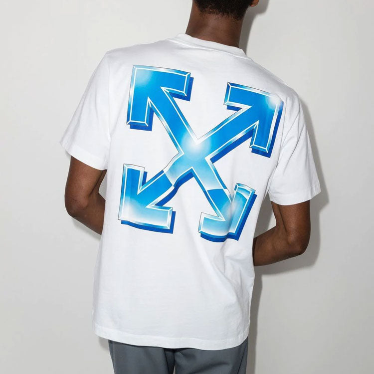 Off-White SS22 Logo Printing Arrow Short Sleeve White OMAA027S22JER0190139