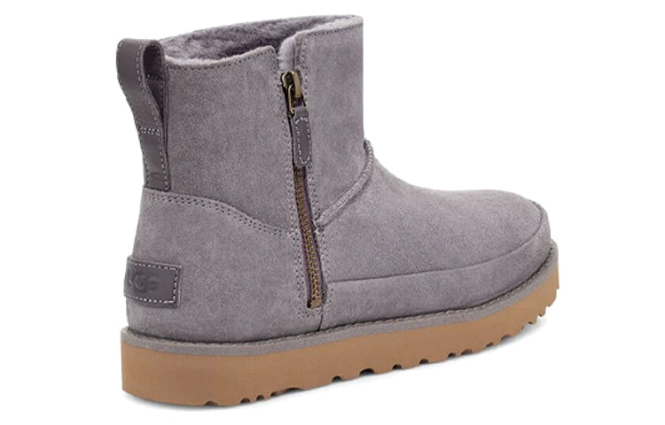 (WMNS) UGG Classic Zip Mini Suede 'Grey' 1113590-SHA