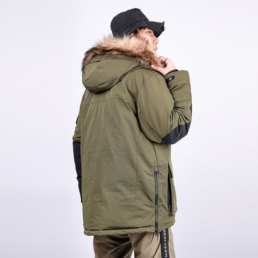 New Balance Warm Long Down Jacket Asia Sizing 'Military Green' NPA46021-KH