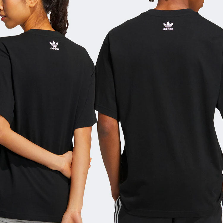 adidas originals Y2K Tee 1 Alphabet Cartoon Logo Casual Sports Short Sleeve Unisex Black HM8001