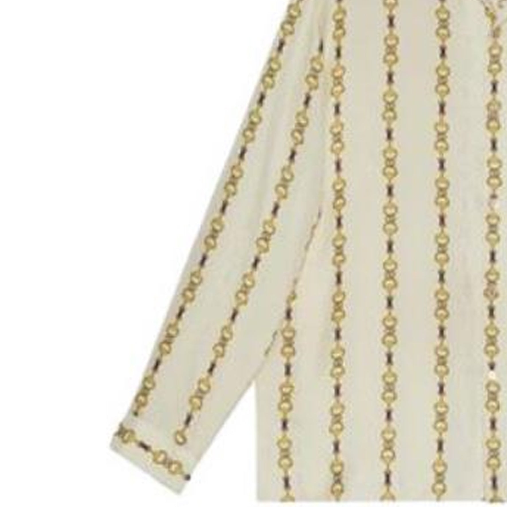 Gucci Interlocking G Horsebit Print Silk Shirt 'Ivory' 751446-ZANR7-9399