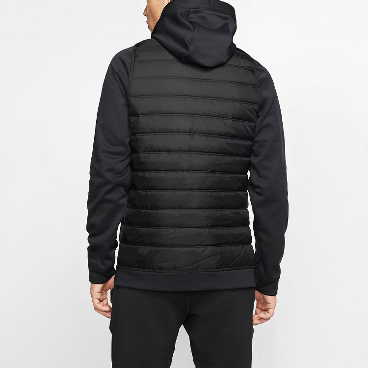 Nike Stay Warm Solid Color Sports Training Hooded Padded Jacket Black BV6299-010