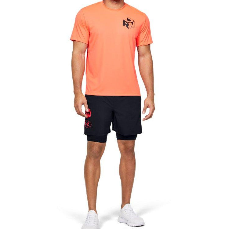 Under Armour Launch Get Out Run 2-in-1 Running Shorts 'Black Red' 1350772-001