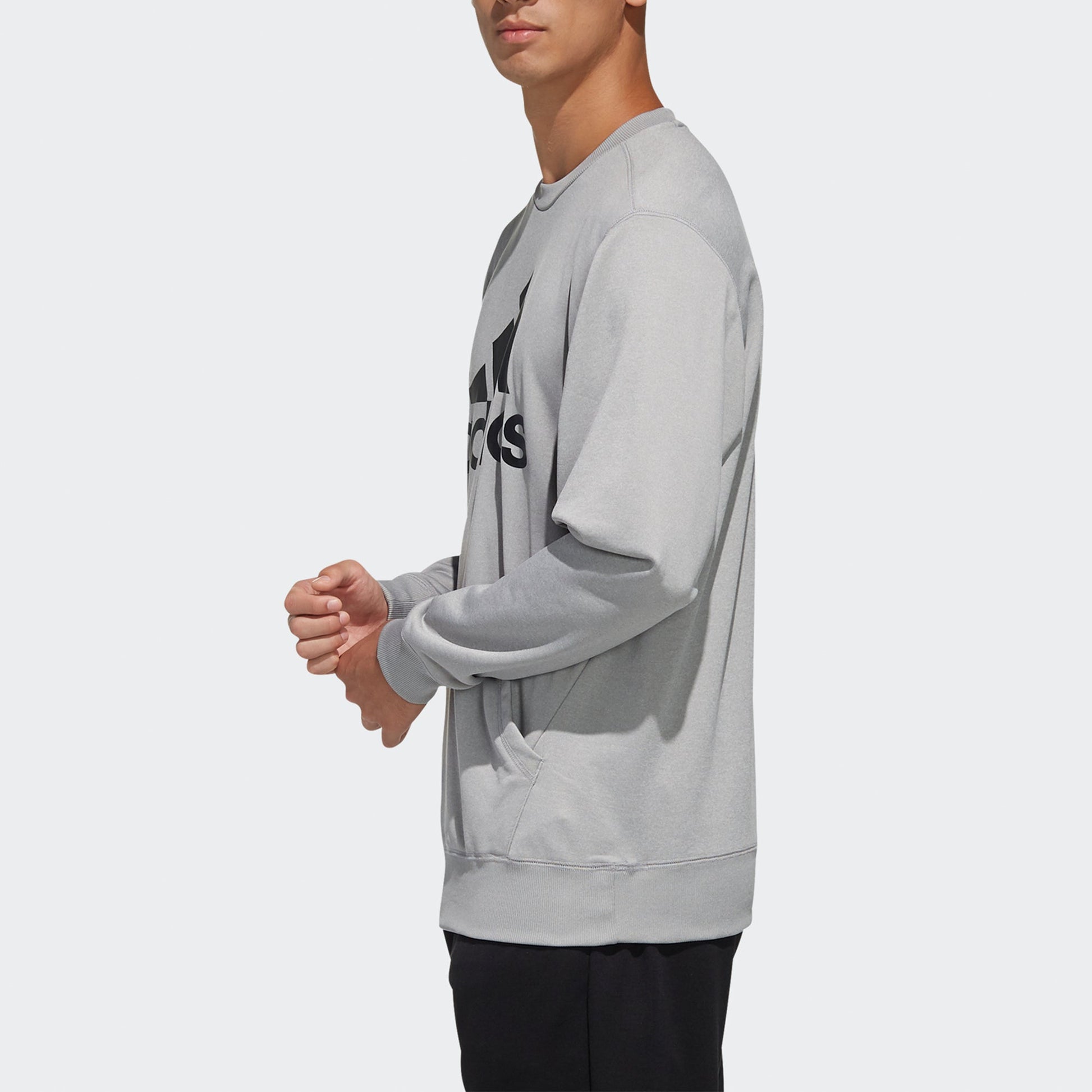 Men's adidas MH SW Crew 20 Logo Sports Gray FM5343