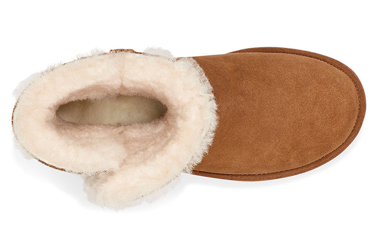 (WMNS) UGG Bailey Button UGG Charm Metallic Alphabet Version Fleece Lined Brown 1114970-CHE