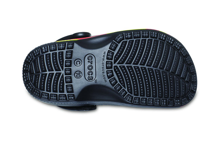(PS) Crocs Classic Flame Broiled Clog 'Black Red Green' 206629-0X9