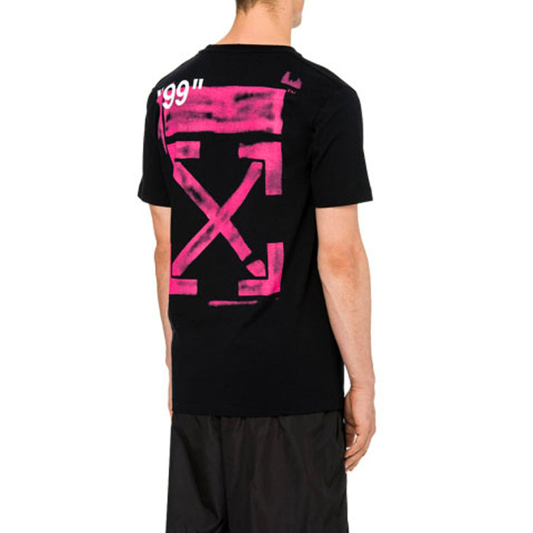 Off-White SS19 Graffiti Pink Arrows Short Sleeve OMAA027R191850151028