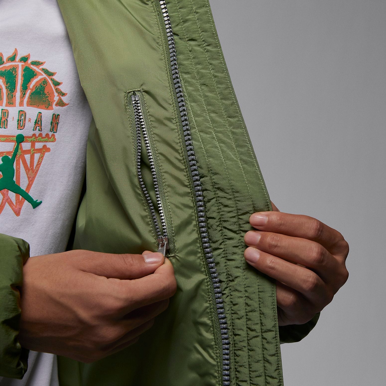 Air Jordan Down Parka Jacket 'Green' FB7314-340