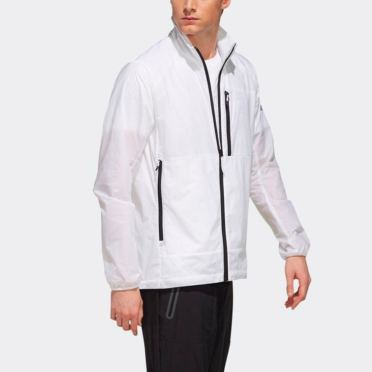 adidas Outdoor Sports Training Stand Collar Jacket White EH3952