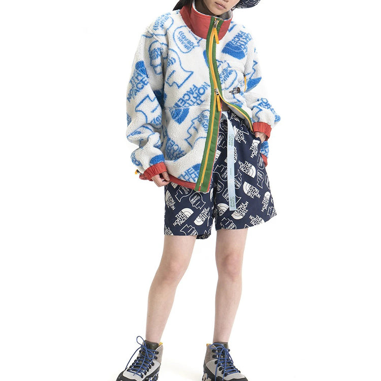 Men's THE NORTH FACE x Brain Dead Crossover Full Print polar fleece Jacket White NF0A52A1-WE9