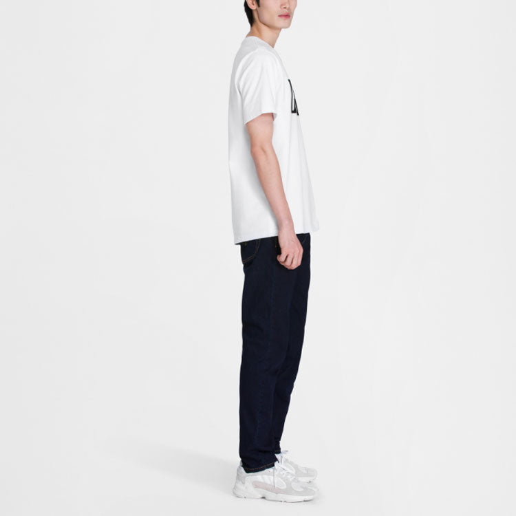 Men's Levis Casual Pure Cotton Round Neck Short Sleeve White 16694-0002