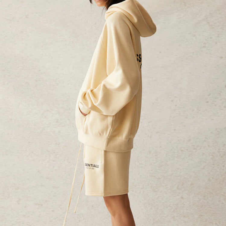 Fear of God Essentials SS21 Pull-Over Hoodie 'Buttercream' FOG-SS21-574