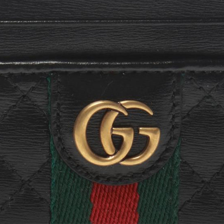 Gucci GG Logo Cowhide Card Package Black/Red/Green 536454-0YKBT-1060