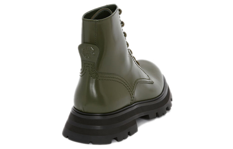 (WMNS) Alexander McQueen Wander Boot 'Khaki Green' 657569WHZ803230