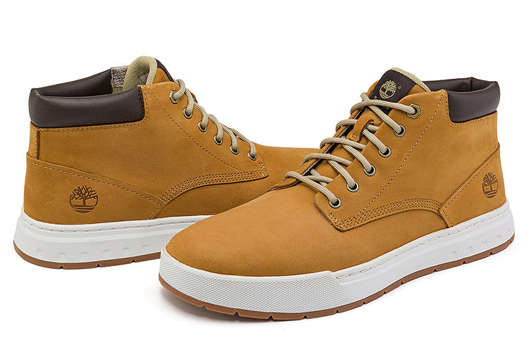 Timberland Maple Grove Wide Fit Leather Chukka Boots 'Wheat' A5PRVW