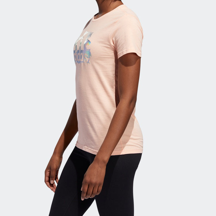 (WMNS) adidas Logo Tee 'Pink' ED8145