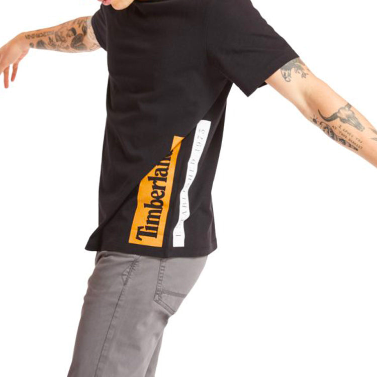 Men's Timberland SS20 Printing Short Sleeve Black A22REP56