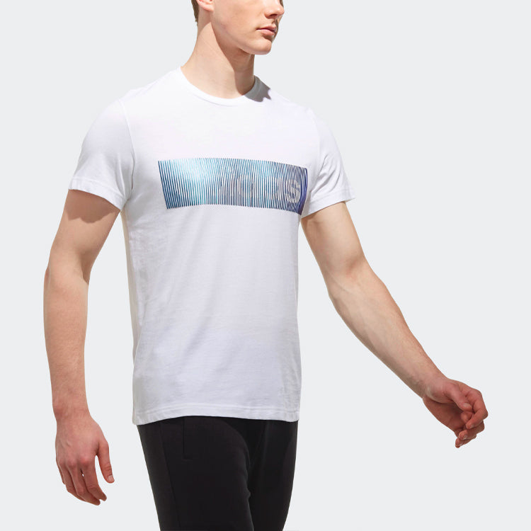 adidas Logo Round Neck Short Sleeve White CX4989