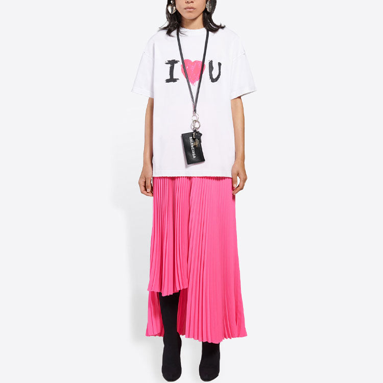Balenciaga Printing Short Sleeve White 612965TJVL59040