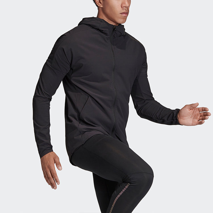 adidas Z.N.E. Jacket M Running Sports Hooded Jacket Black FJ6582